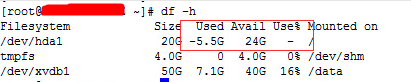 阿里云服务器ECS为什么通过df命令查看磁盘空间为负数